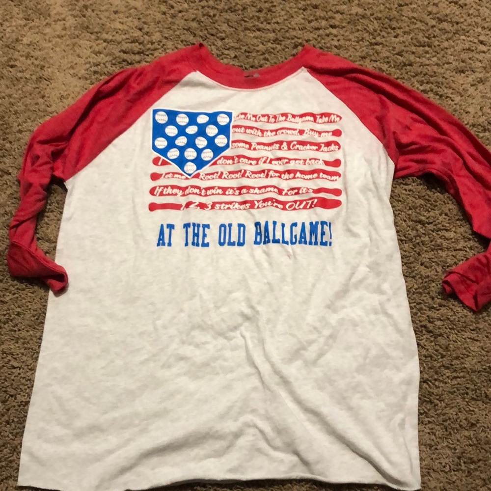 Baseball 3/4 sleeve size large